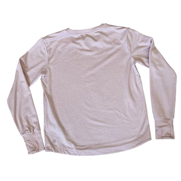 Athleta Girl Uptempo 2.0 Long Sleeve Crew Neck T-shirt Light Pink, Size M  Soft - Picture 2 of 8